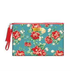 Pioneer Woman Cosmetic Bag Vintage Floral with Tassels